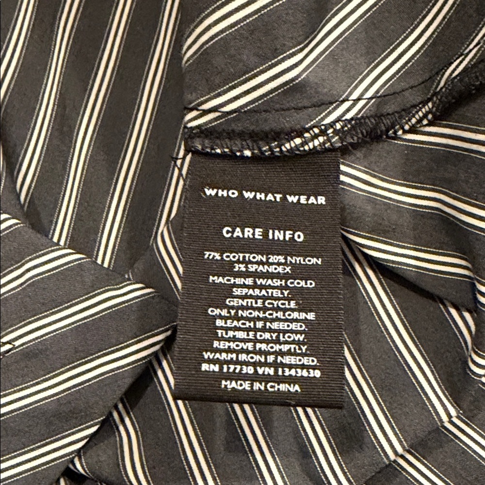 Who What Wear Navy Striped Dress - Picture 5 of 5